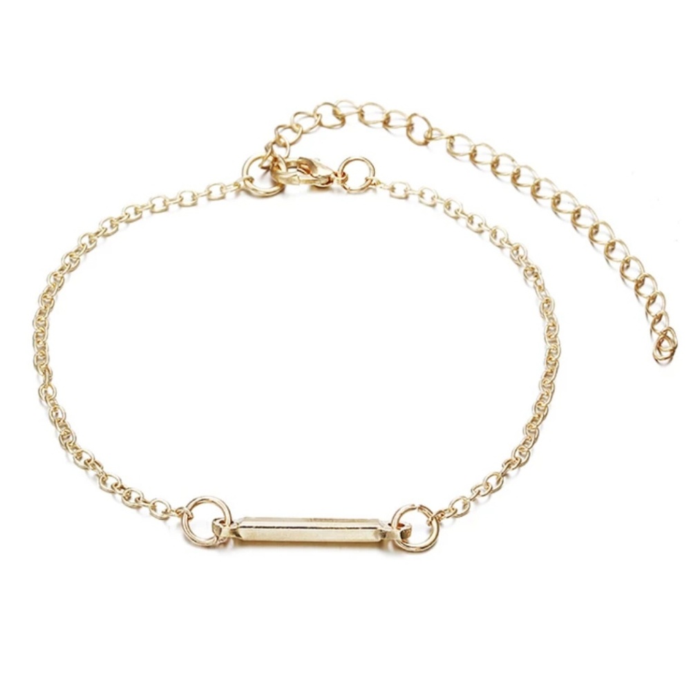 3 Piece Bracelet Bangle Anklet Set Gold Color - Picture 4 of 7